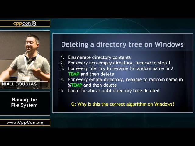 CppCon 2015: Niall Douglas “Racing The File System"