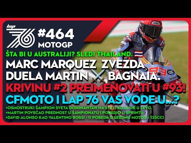 Lap76 #464 MotoGP: Marquez pobedom u Australiji stavio do znanja da je spreman i za 2025. godinu.