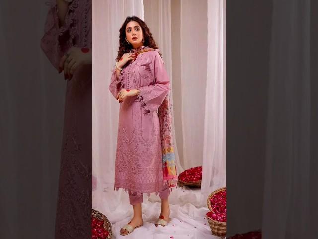  Trendify Presents 3 piece women unstitched chickenkari embroided suit #summercollection