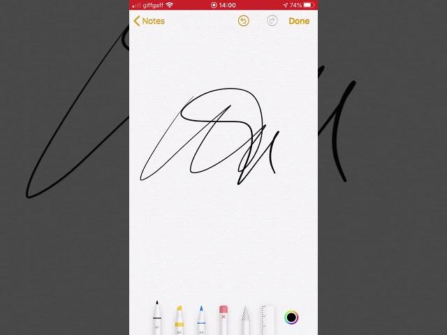 How to create a digital signature on an iPhone