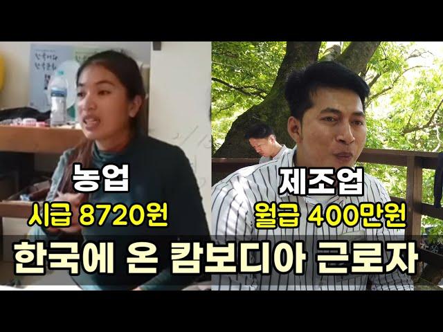 한국에 온 캄보디아 근로자들의 현실..농촌 외국인근로자