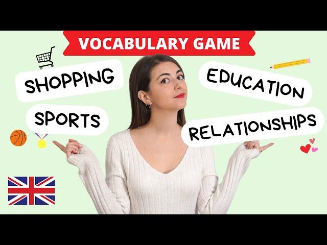 VOCABULARY B1-B2 inglés Practice-  Shopping, Education, Sports & Relationships - Ejercicio práctico