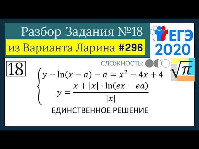 Разбор Задачи №18 из Варианта Ларина №296 (РЕШУ ЕГЭ 530913)