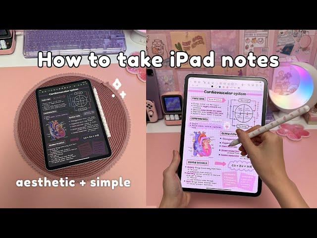 How to Take Notes on iPad ️ | Aesthetic + Simple | Digital Note Taking Tips | Kilonotes app