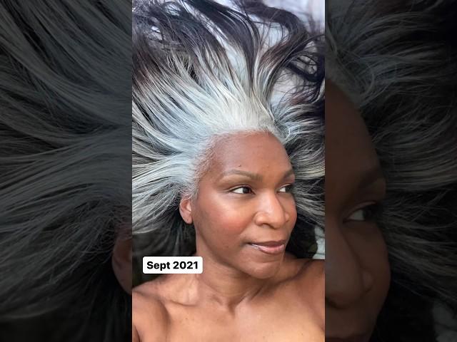 My Gray Hair Transformation #silverhair #grayhair #greyhair #silversisters #grayhairtransition