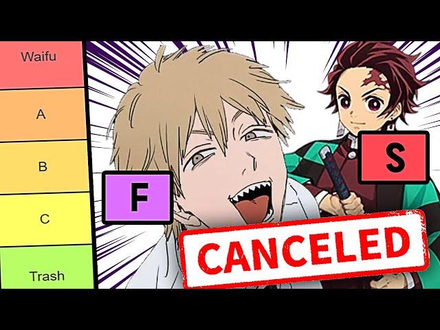 Canceled Shonen Character TIERLIST  #tierlist