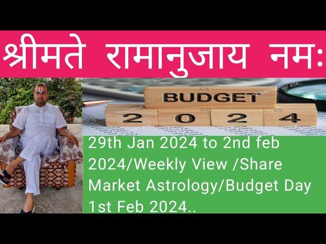 1St Feb 2024 Budget Day Special/Share Market Astrology/Stock Market /Weekly View Share Market..