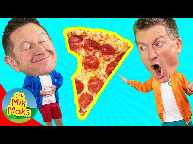 Om-Nom-Nom Food Song | Learning ABC and Shapes | The Mik Maks Kids Songs