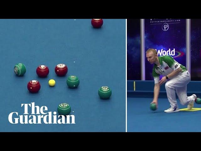 ‘That is ridiculous’: brilliant bowls shot lights up World Indoor Championships