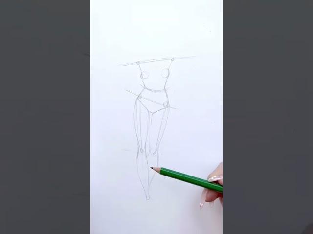 How-To Draw A Fashion Figure (Croquis). “Fashion Art School” #drawingtutorial #fashionillustration