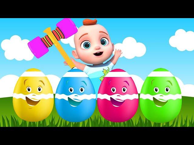 What's inside the surprise eggs? | Surprise Eggs Kids Songs | Cartoon For Kids | Nursery Rhymes