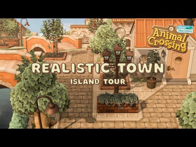 Realistic & Natural Structured Town Island Tour // Animal Crossing New Horizons