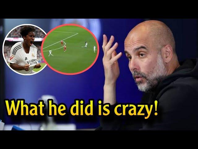 What did Guardiola say about Endrick's unexpected goal in the Real Madrid and Stuttgart match?