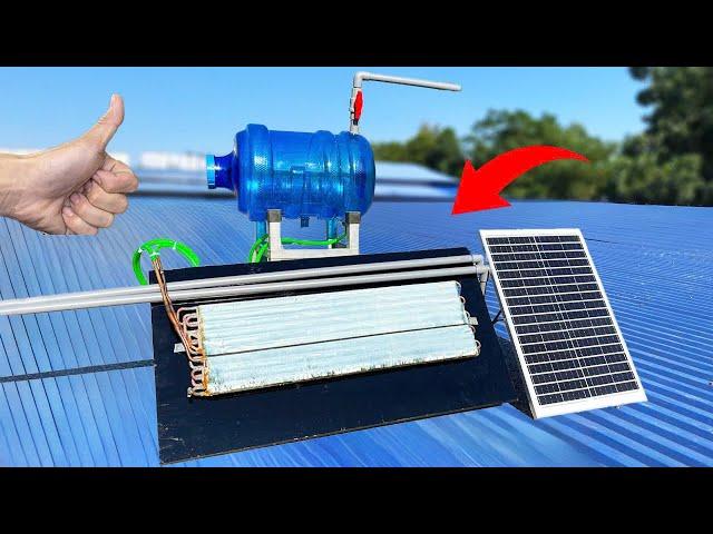 I Never Have to Buy Gas Again ! How to Get Hot Water from Old AC condenser and PVC Pipes