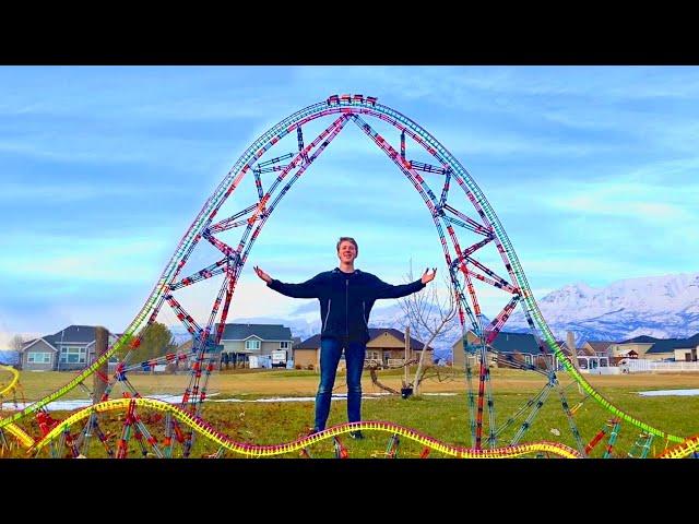 How I Built The Worlds Largest Roller Coaster! Falcons Flight Six Flags Qiddiya K’nex Roller Coaster