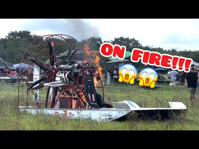 2000HP Airboat drag racing! (Gone Wrong)