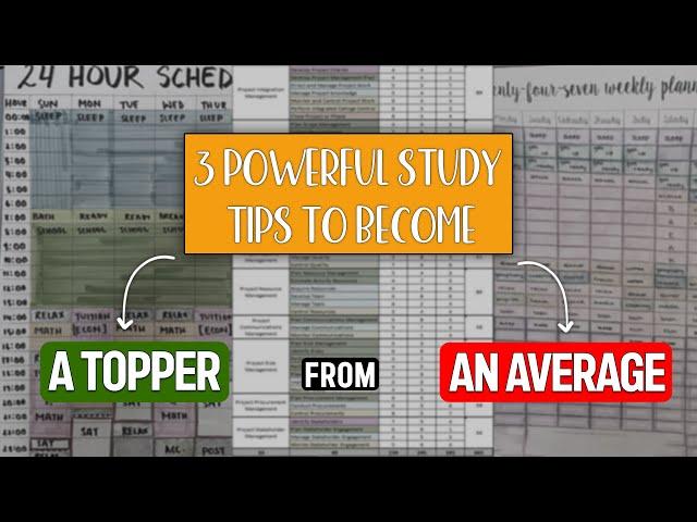 3 Powerful Study tricks to become a TOPPER from and AVERAGE STUDENT