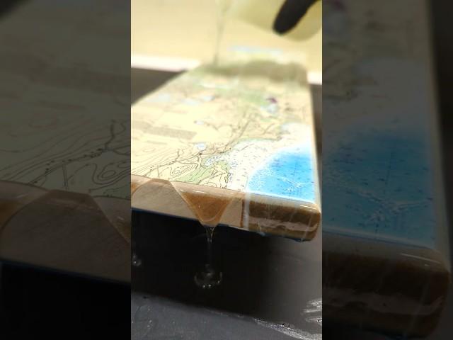 Mesmerizing Epoxy Pour on a Stunning Cribbage Board