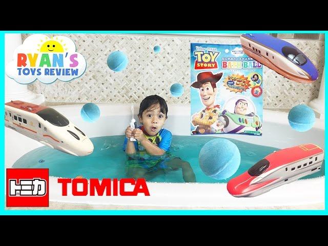 Disney Toys  Surprise and Tomica Trains for Kids Ryan ToysReview