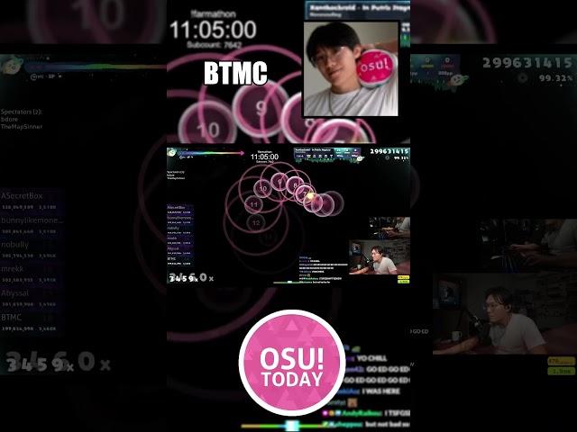 3500 COMBO AND 170 HEARTRATE︱BTMC  #osu   #shorts  #btmc