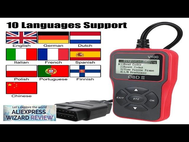 Car Diagnostic Tools OBD2 Code Reader V100 Plug and Play OBD 2 Review