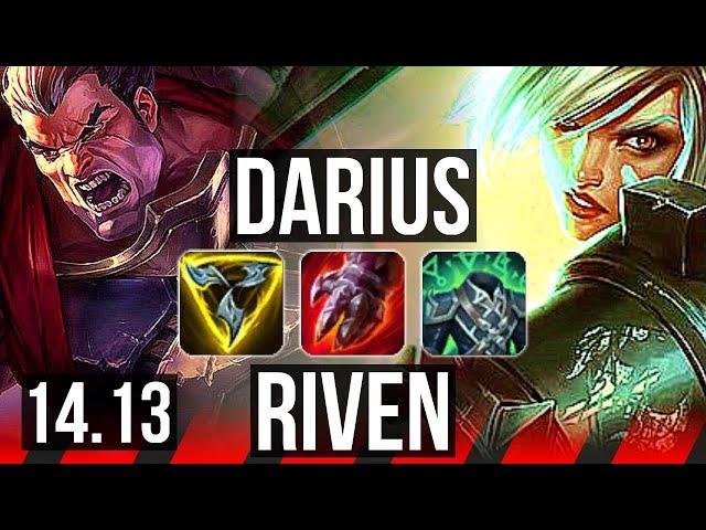 DARIUS vs RIVEN (TOP) | 7/0/1, 800+ games, Godlike | NA Grandmaster | 14.13