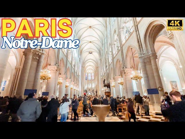 Paris, France  -  Notre Dame Reopening Complete Visit ️ 25 December & Paris Walk  With Captions