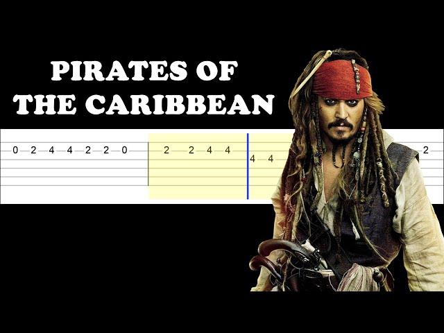 Pirates Of The Caribbean Theme (Easy Guitar Tabs Tutorial)