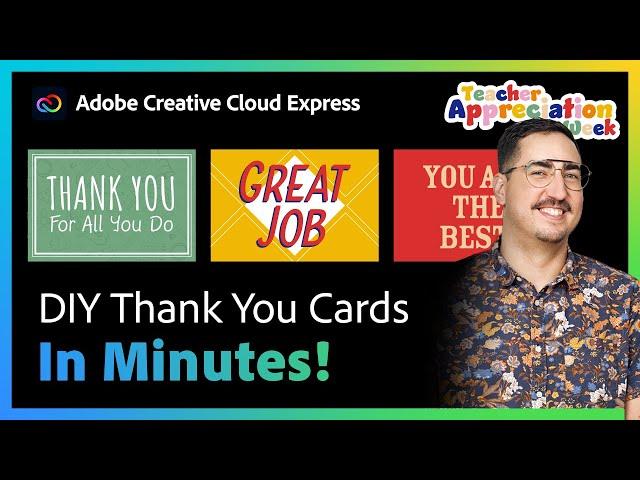 How to Make Custom Thank You Cards | Adobe Express