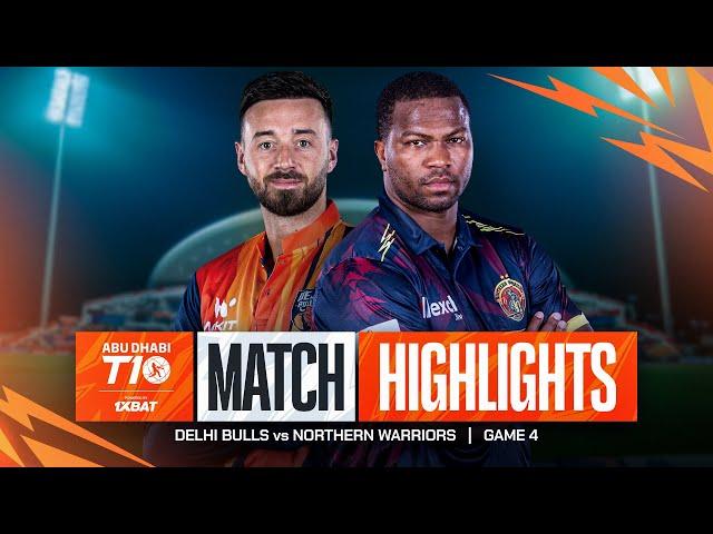 2024 Abu Dhabi T10 I Match 4 Highlights: Northern Warriors vs Delhi Bulls | Season 8