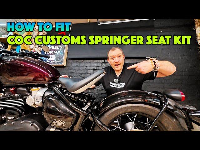 How To Fit - CoC Customs Springer Seat Kit Mod - Triumph Bobber