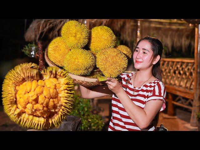 Have you ever seen this fruit ? Pick wild jack fruit | Wild jack fruit eating spicy salty chili