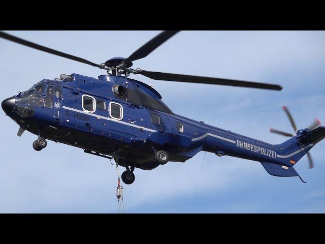 Waldbrand am Brocken- Löscheinsatz Super Puma der Bundespolizei