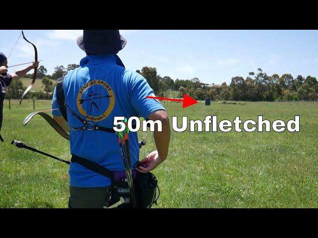 Ottoman Archer outshoots Modern Archer - 50m unfletched