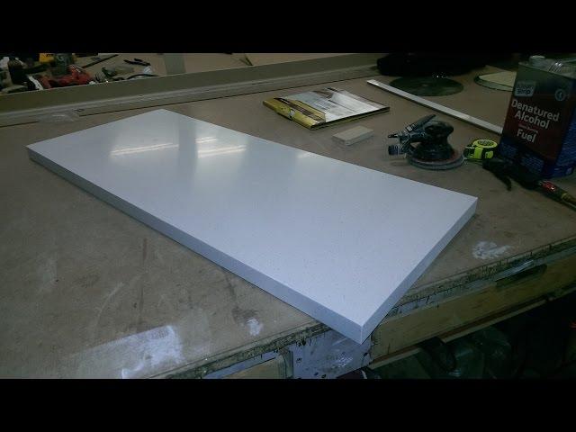 CORIAN TOP, SOLID SURFACE, EDGE GLUING