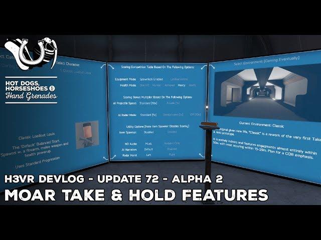 H3VR Early Access Update 72 - Alpha 2! More Take & Hold Features! Limited Ammo, New Eco Systems.