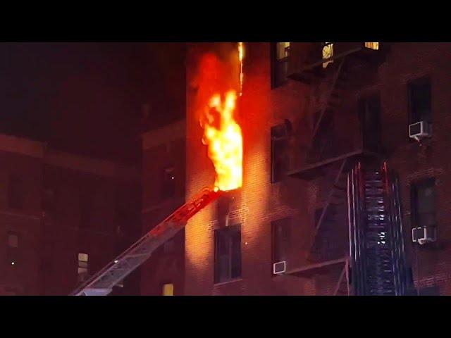 FDNY - Pre Arrival + Audio - Manhattan 2nd Alarm Box 1799 - Heavy Fire on the 5th Floor - 12/8/24