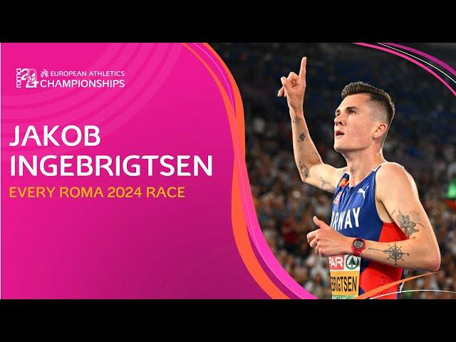 ANOTHER European double!  Jakob Ingebrigtsen  | Every Race in Roma 2024