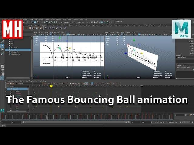 "The famous Bouncing Ball Animation" in Maya explained ( beginners )