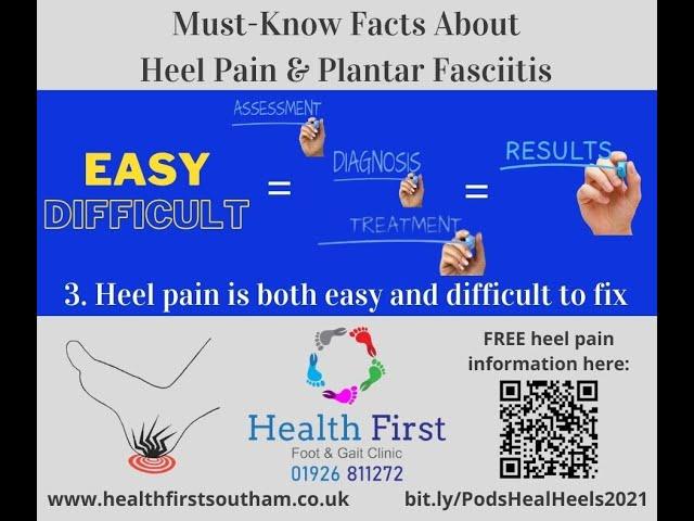 3rd must know fact about heel pain & plantar fasciitis.