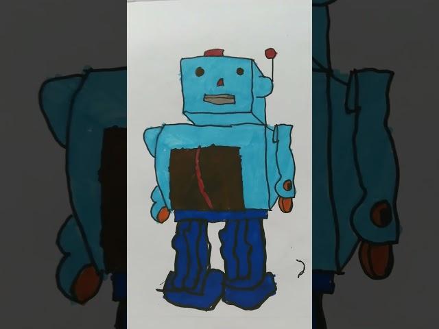 #robot drawing and colouring #videos #videos #viral #chirag #drawing #new