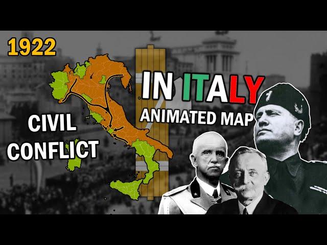 Civil Conflict in Italy/Conflitto Civile in Italia (1922): Animated Map