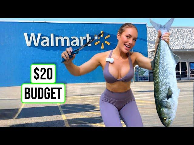 $10 Fishing Rod Caught Monster Blue!