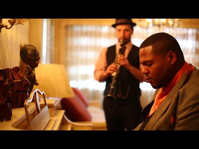 Playing blues on Louis Armstrong's piano!  Jerron "Blind Boy" Paxton & Dennis Lichtman