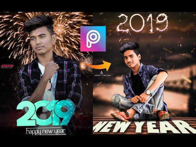 Happy new year 3D Picsart editing - 2019 Happy new year tutorial by AC..