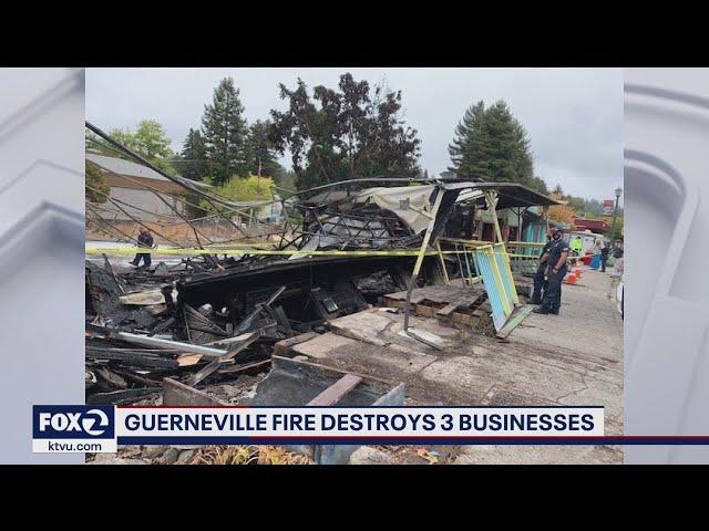 Guerneville fire destroys 3 downtown businesses