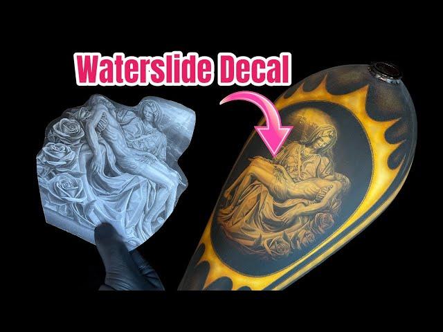 Waterslide Image Transfer, Custom Paint on a Harley Davidson Chopper Tank