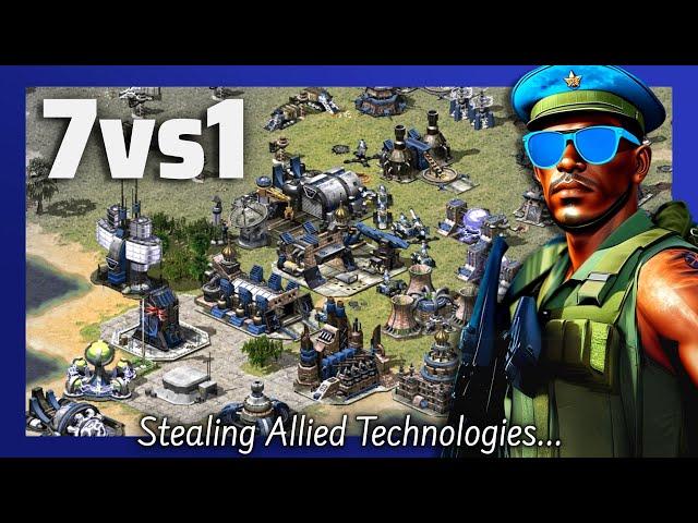 Red Alert 2 | Union of Armies Part II | (7 vs 1 + Superweapons)