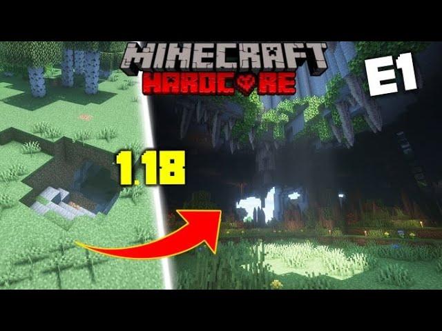 I Transformed a CAVE Into The OVERWORLD In Minecraft 1.18 Hardcore Mode (E1)