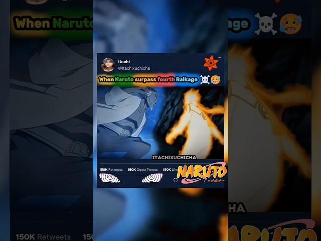 when Naruto surpass fourth Raikage max speed ️#anime#naruto#minato#youtubeshorts